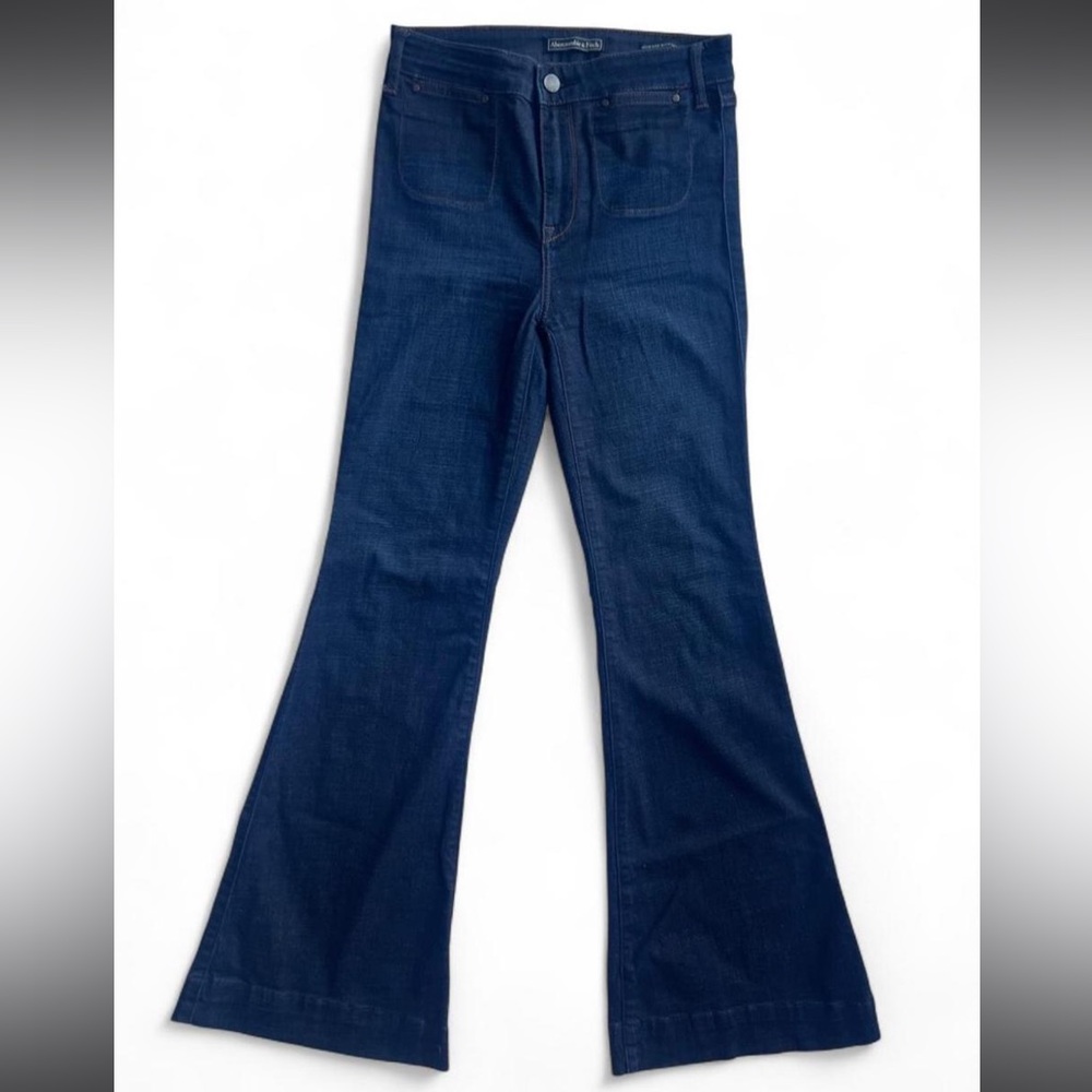 Abercombie & Fitch Dark Wash Flare Jeans Size 25 - Picture 1 of 5